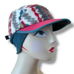 Vintage 90s Patagonia Duckbill Hat Sz M Synchilla Fleece Aztec Earflap Strapback